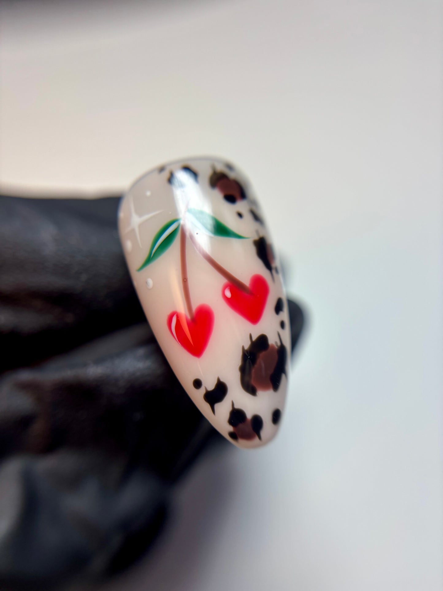 Leopard print, but make it Valentine’s Nails Art Tutorial
